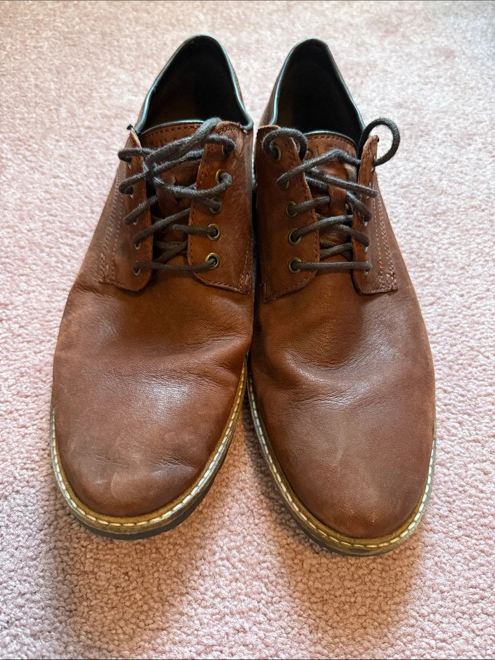 Cole Haan Men's Brown Leather Lace-Up Dress Shoes